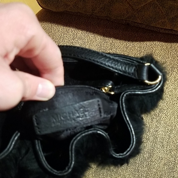 Michael Kors Black Rabbit Fur Crossbody Bag - Picture 4 of 7